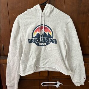 Women’s Breckenridge cropped grey hoodie